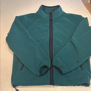 TNA Teal Fleece Zip Up with Black Trim